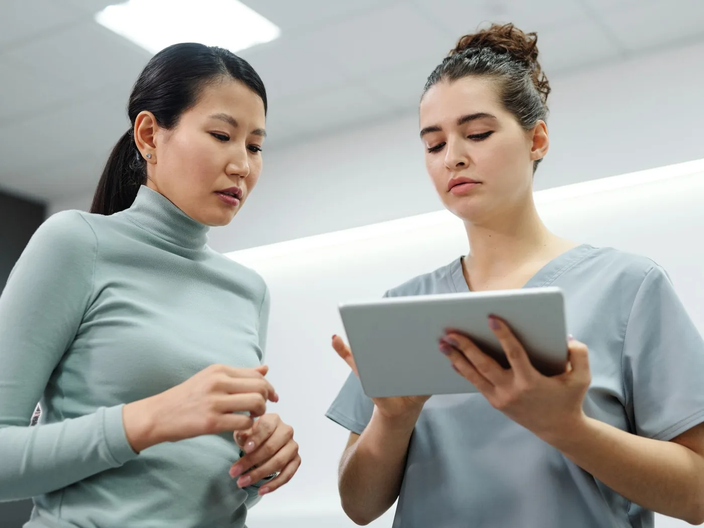 Reviewing an exported basal body temperature history with a clinician